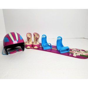 American Girl SNOWBOARD & GEAR Retired Helmet Boots & Board